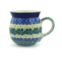 Polish Pottery Bubble Mug - 16 oz - Ivy Trail