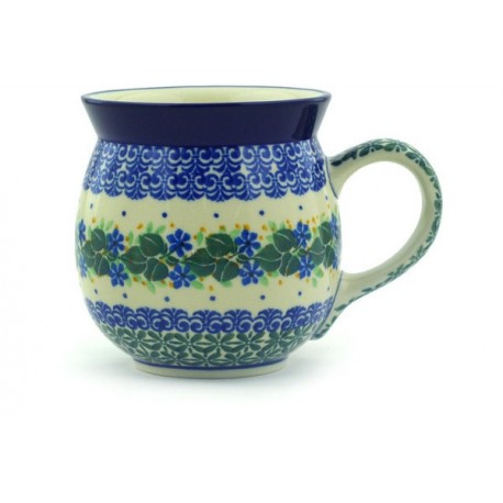 Polish Pottery Bubble Mug - 16 oz - Ivy Trail