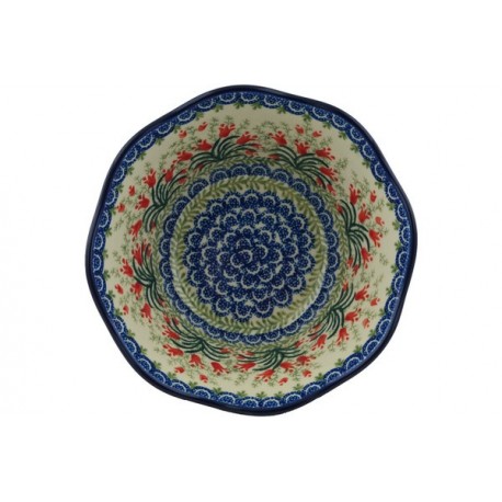 Wavy Bowl - 8" - Crimson Bells