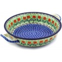 Polish Pottery Round Baker 8" Maraschino by Ceramika Artystyczna