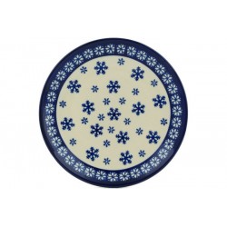 Polish Pottery Plate - 8" - Snowflakes
