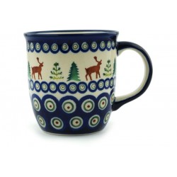 Polish Pottery Mug - 12 oz - Deer